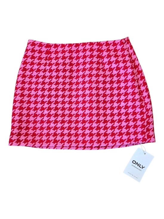 Only Dresses & Skirts - 🌟NWT ONLY Pink & Red Houndstooth A-Line Mini Skirt